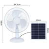 12'' Solar Rechargeable Fan 9V 3W Table Fan