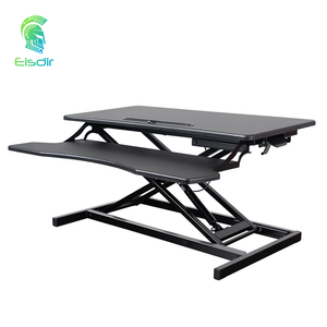 Height Adjustable Standing Desk with Desktop Sit Stand Workstation