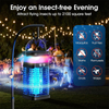 Solar Bug Zapper Outdoor, 4000mAh Rechargeable Bug Zapper，4200V Mosquito Zapper，RGB Light,IP66 Waterproof Electric Insect Zapper for Outside, Patio, Backyard, Garden